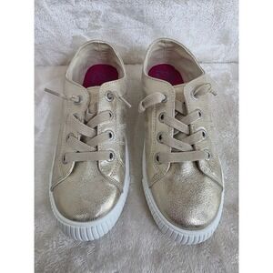 Blowfish Malibu Kids Metallic Gold Low Top Lace Up Sneakers Girls Shoes